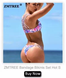 ZMTREE бикини для женщин купальник Раффлед Strappy комплект мягкий ванный купальники для малышек повязки Бразильский бикини женский