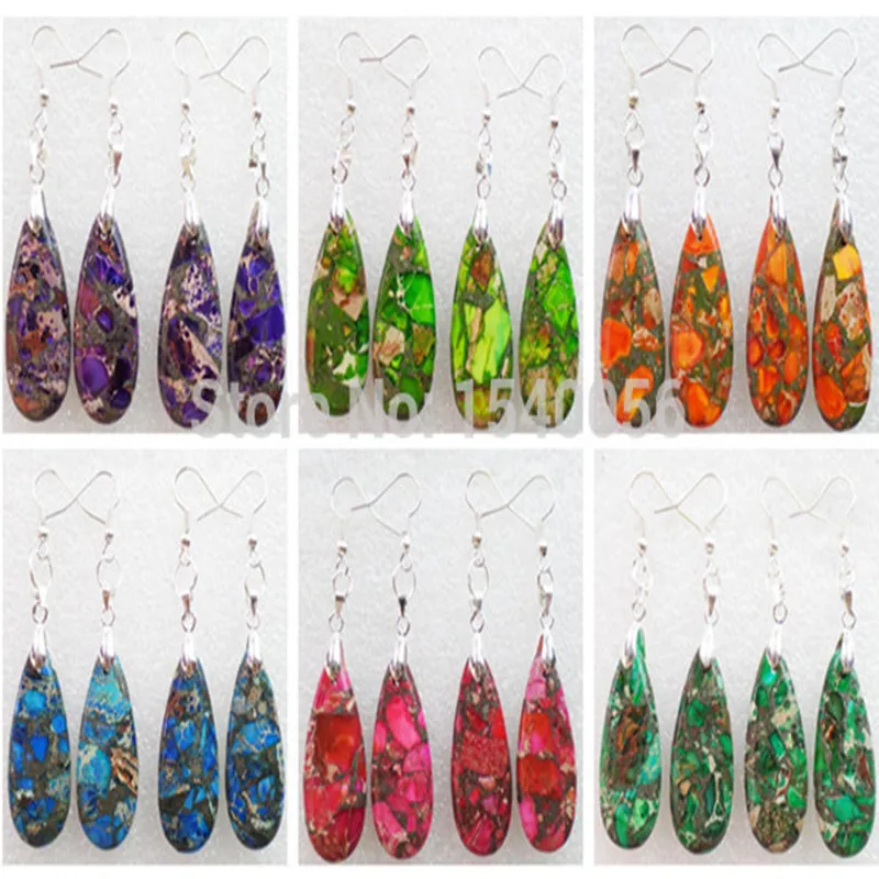 Бесплатная доставка! Красивый прекрасный 12 пар смешанных цветов морской камень