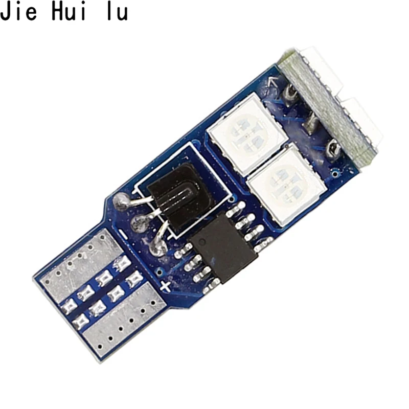 2 X T10 RGB 6 SMD 5050 LED Автомобильный клиновидный боковой свет Ширина Свет Интерьер