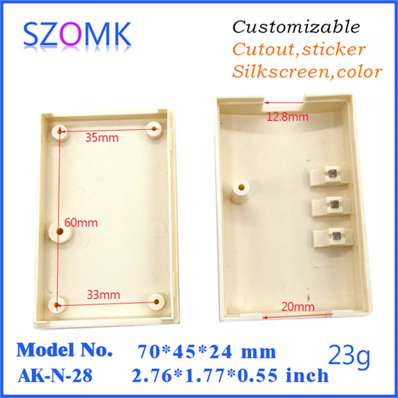 Чехол для электроники szomk project (1 шт.) 70*45*25 мм|box feet|box scannerbox stationary |