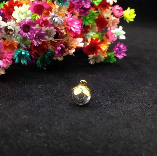 100 компл./лот 8 мм (3 отверстие) стеклянный купол для эфирного масла шар пузырь 6