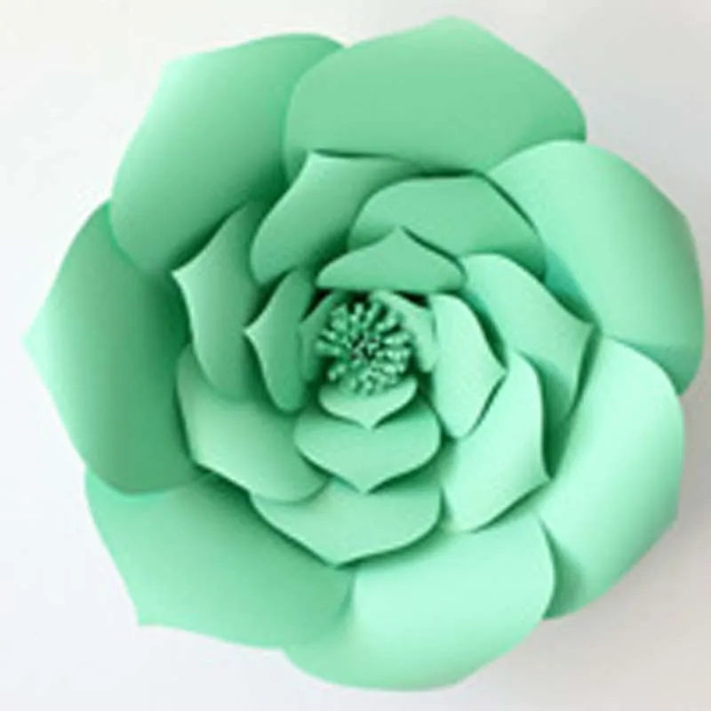 40CM sharp corners 40 см голова DIY бумажные цветы для украшения свадебной вечеринки, гигантская картонная бумага цветочный фон, искусственная большая Роза Настенный декор - Цвет: 40CM sharp corners