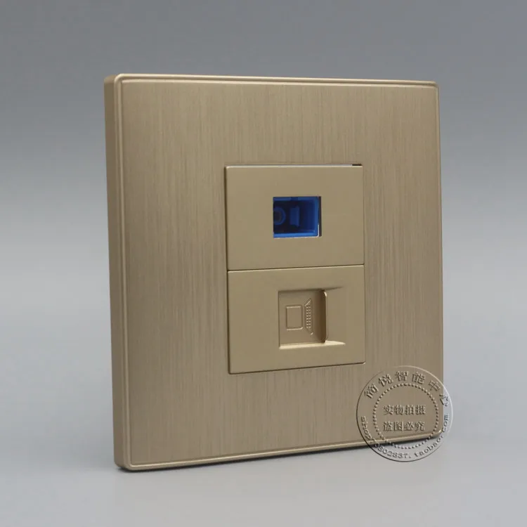 Сетевой Ethernet LAN RJ45 Cat5e + SC оптоволоконный выход панель Лицевая домашний адаптер |