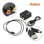 Преобразователь цифрового аудиосигнала в аналоговый оптический коаксиальный RCA Toslink преобразователь сигнала в аналоговый аудиопреобразователь + разъем на 2 RCA