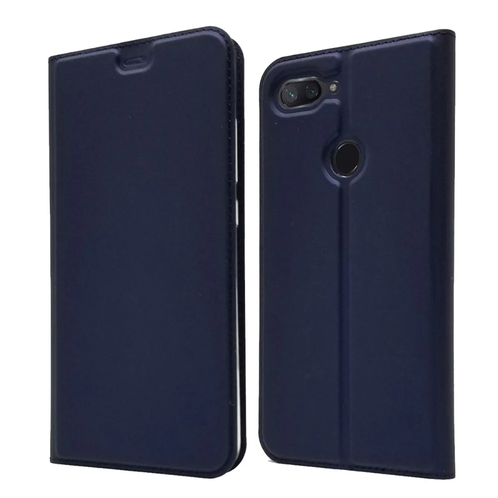 Ультратонкий чехол-книжка из искусственной кожи с подставкой для Xiaomi Mi 8 Lite