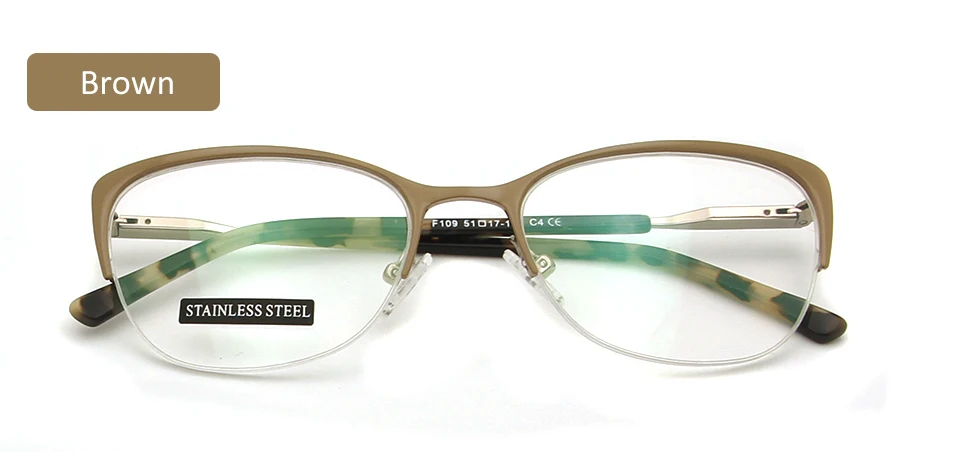 women glass Brown Дамские кошачьи глаза очки оправы для женщин Полу оправы модные очки оправы очки от близорукости Oculos De Grau Feminino - Цвет оправы: women glass Brown