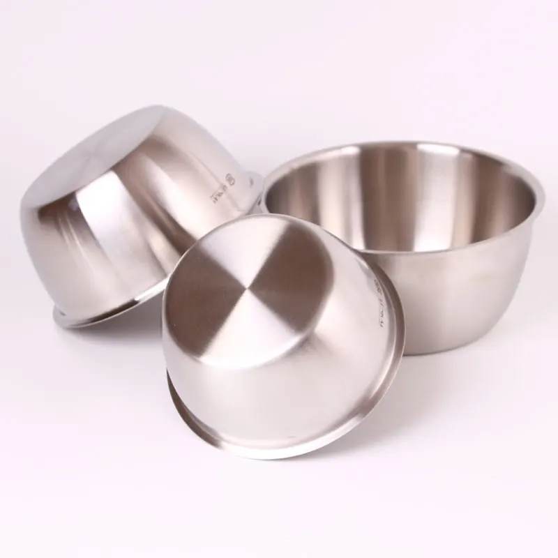 304 Stainless Steel Sanding Mixing Bowls with Scale Egg Beating Pan Salad Bowl Kitchen Tools for Baking Mixer | Дом и сад