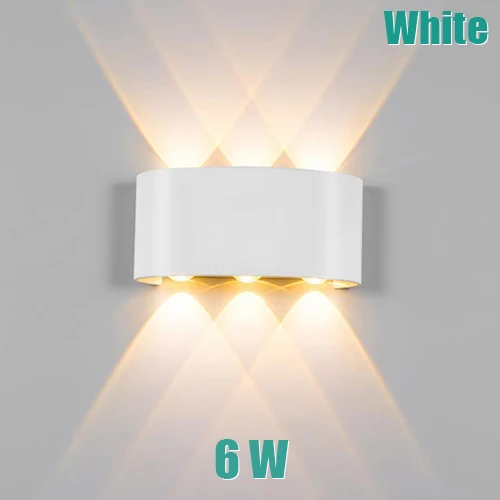 White 6W Современный светодиодный настенный светильник 2 Вт, 4 Вт, 6 Вт, настенный светильник для помещений, светильник для лестницы, прикроватный Лофт, для гостиной, дома, прихожей, лампада - Цвет абажура: White 6W