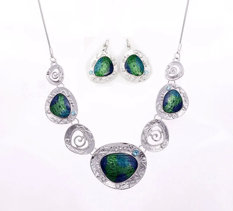 Одежда высшего качества multi Цвет эмаль Ожерелья для мужчин сплав металла и серьги