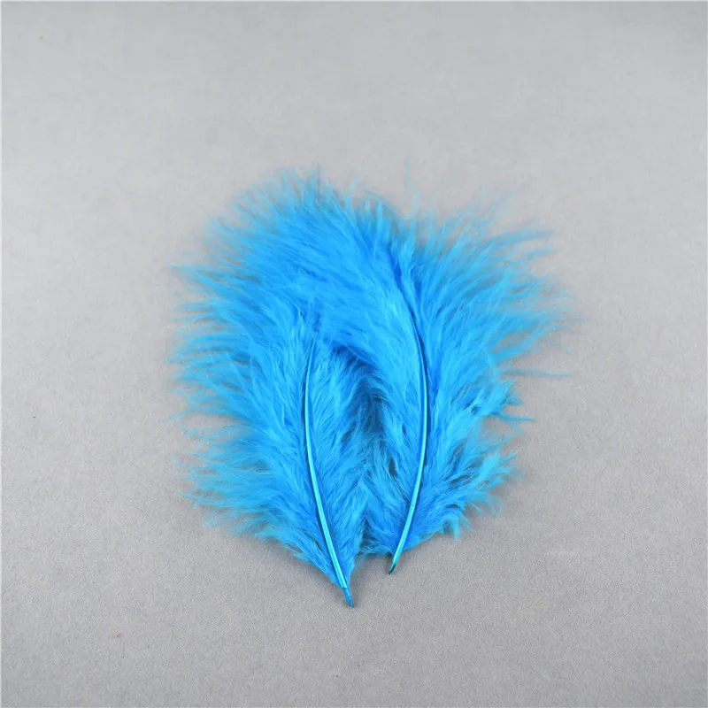 20 шт./партия, 10-15 см, 4-6 дюймов, перья индейки, куриные перья, перья индейки Марабу для карнавала, Хэллоуина, Рождества, сделай сам, ремесло, деко - Цвет: Lack Blue