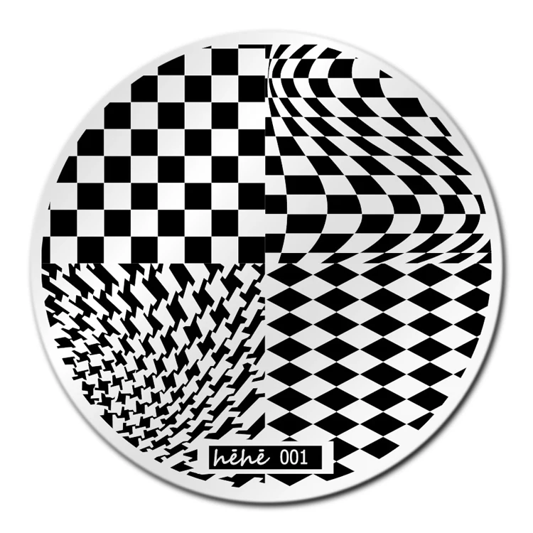 

Grid Nail Art Stamping Template Image Plate hehe001 Nail Stamping Plates Manicure Stencil Set For Nail 3D Steel Stamping