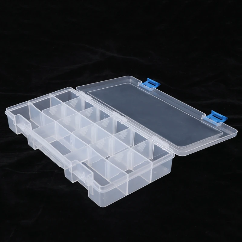 

Portable 15 Components Storage Box Hardware Tool Parts Case Transparent Plastic