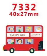 7332 30 шт мультфильм персонаж плоское украшение из смолы PR 7329 - Цвет: 7332