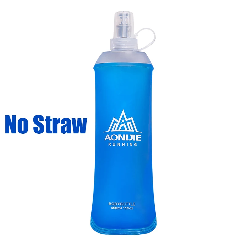 Only 450ML Bottle AONIJIE 450 мл мягкая колба для спорта на открытом воздухе ТПУ бутылка для гидрации Пешие прогулки бег фитнес-велосипед чайник для воды Кувшин с дополнительной соломинкой - Цвет: Only 450ML Bottle