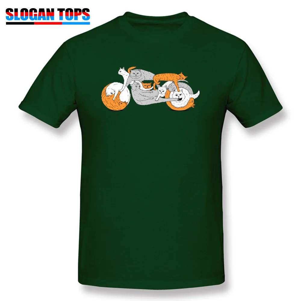 Забавная Байкерская футболка мужские футболки для влюбленных кошек кафе