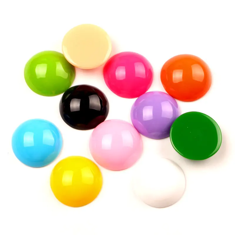 LF 30 шт. Смешанные Круглые каучуковые украшения с плоским основанием кабошон для