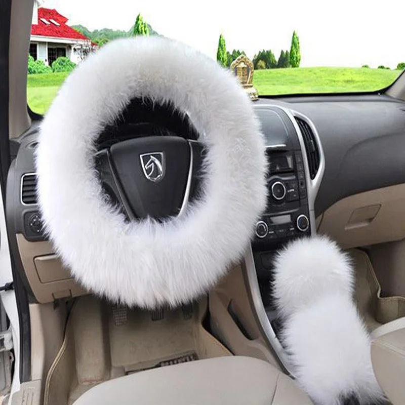 3 шт./компл. роскошный плюшевый чехол для руля дизайнерский высококачественный