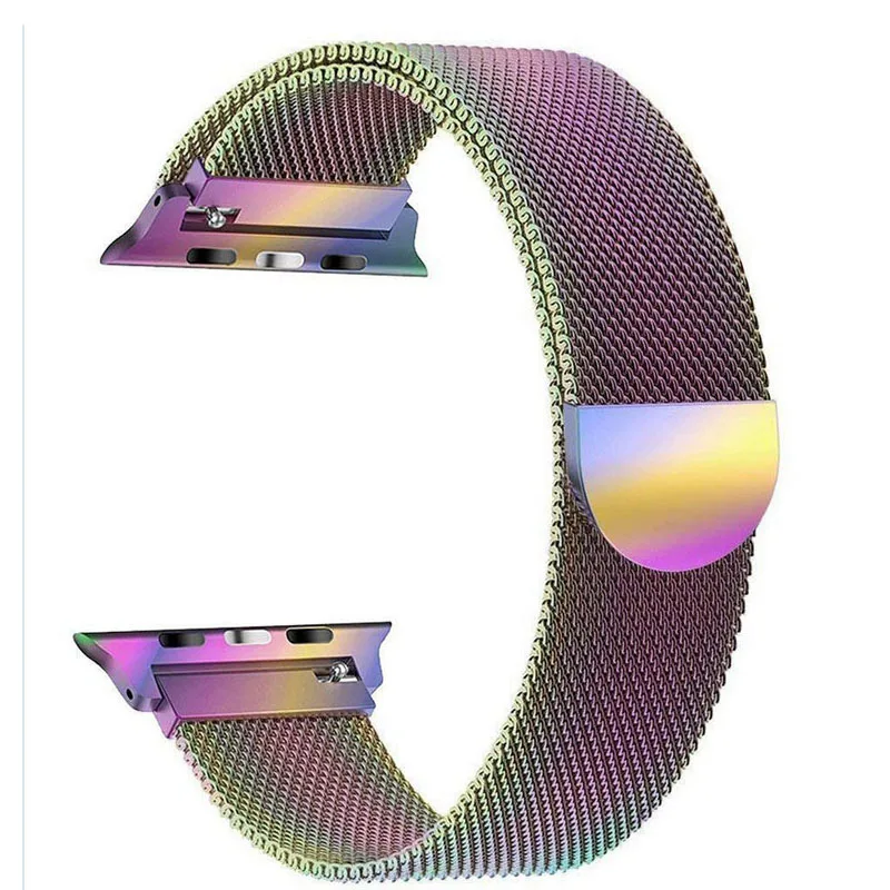 Ремешок BUMVOR Milanese loop Series 5 из розового золота для Apple Watch, ремешок для iwatch, магнитные регулируемые пряжки для ремня из нержавеющей стали
