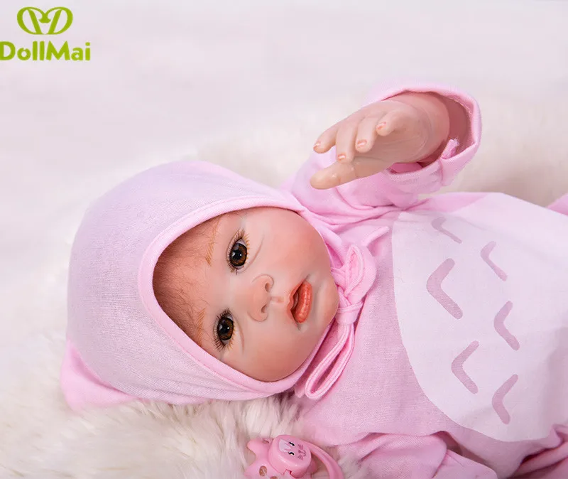 48 см мягкие силиконовые куклы Reborn DOLLMAI 19 &quotручной работы тела классические яркие