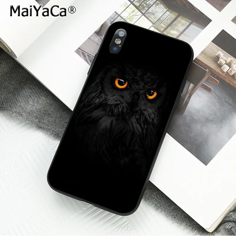 A7 MaiYaCa защитный мобильный чехол для телефона животное сова на дереве для iPhone X XS MAX 6 6s 7 7plus 8 8Plus 5 5S SE XR - Цвет: A7
