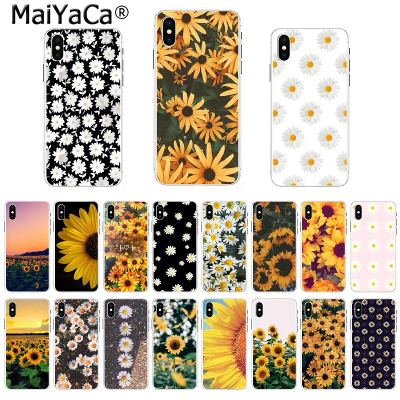 

MaiYaCa The Fashion phone Case Yellow flower Small daisy sunflower for iphone SE 2020 11 pro 8 7 66S Plus X 5S SE XS XR XS max