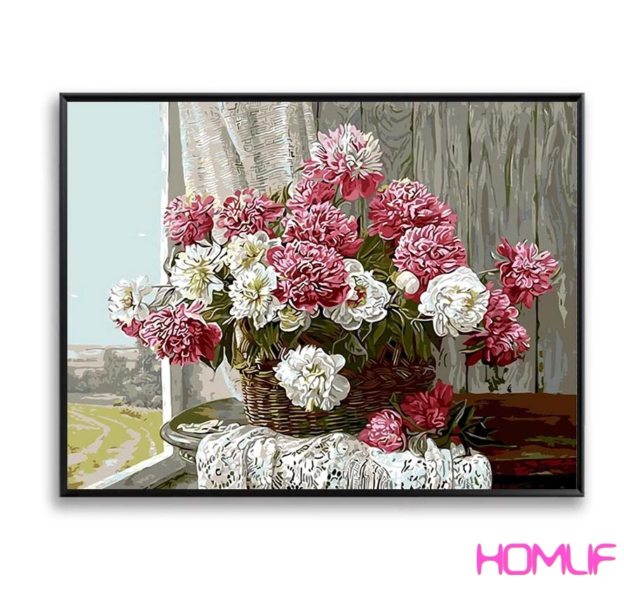 Алмазная вышивка продажа ваза для цветов пионов домашний декор алмазная