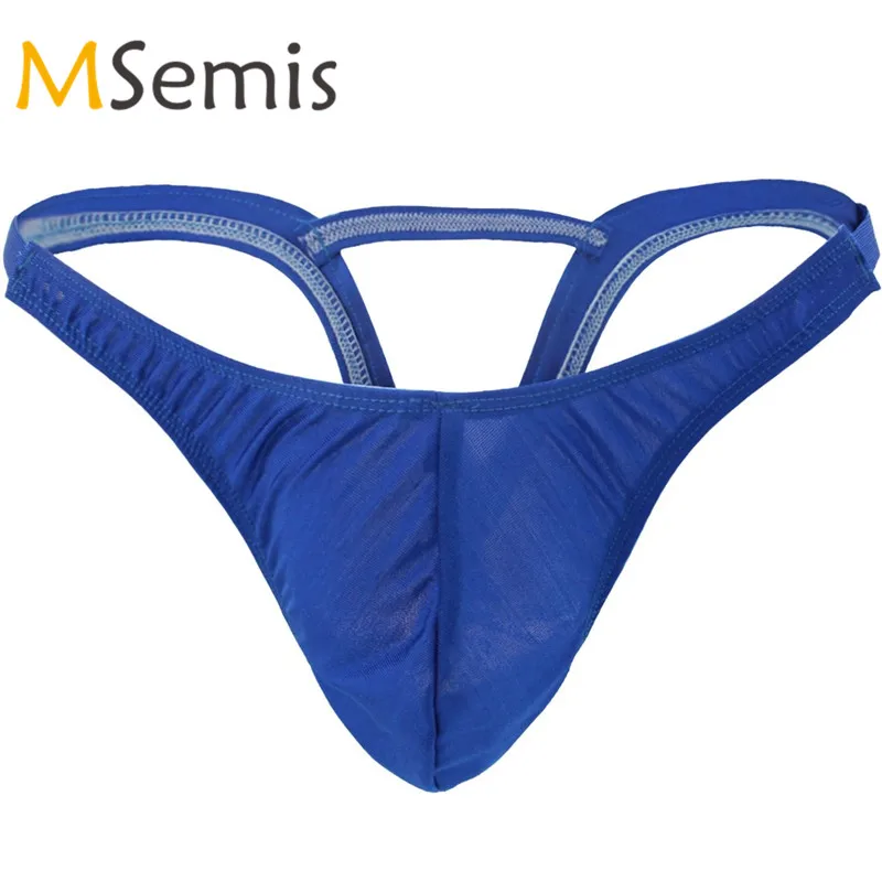 

Swimwear Mens Swimsuit Bulge Pouch Underwear G-string Thong Swim Briefs Shorts with Inverted Triangle Rear Swimsuit Panties