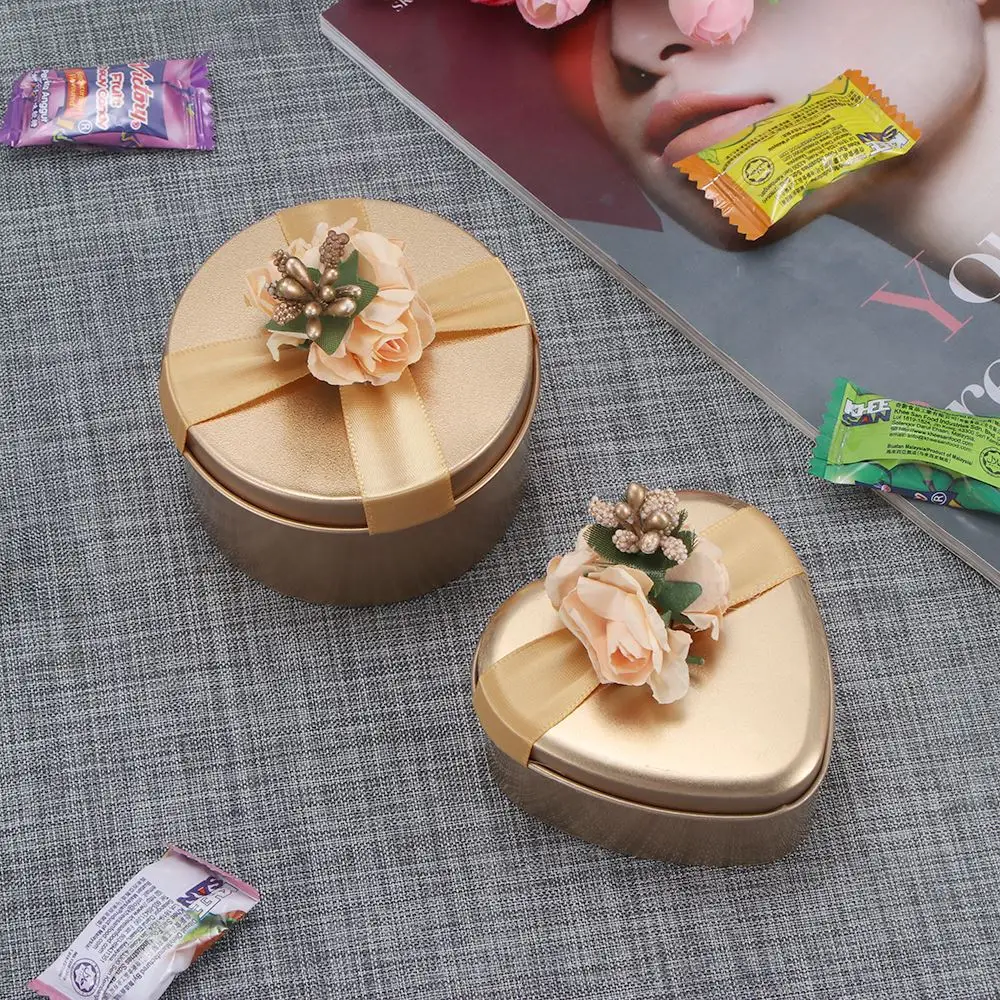 3 Форма Мини жестяная коробка с крышкой Упаковка коробки ювелирных изделий