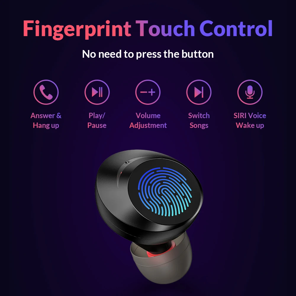 TOPK TWS Bluetooth 5 0 наушники настоящие беспроводные гарнитура водонепроницаемая