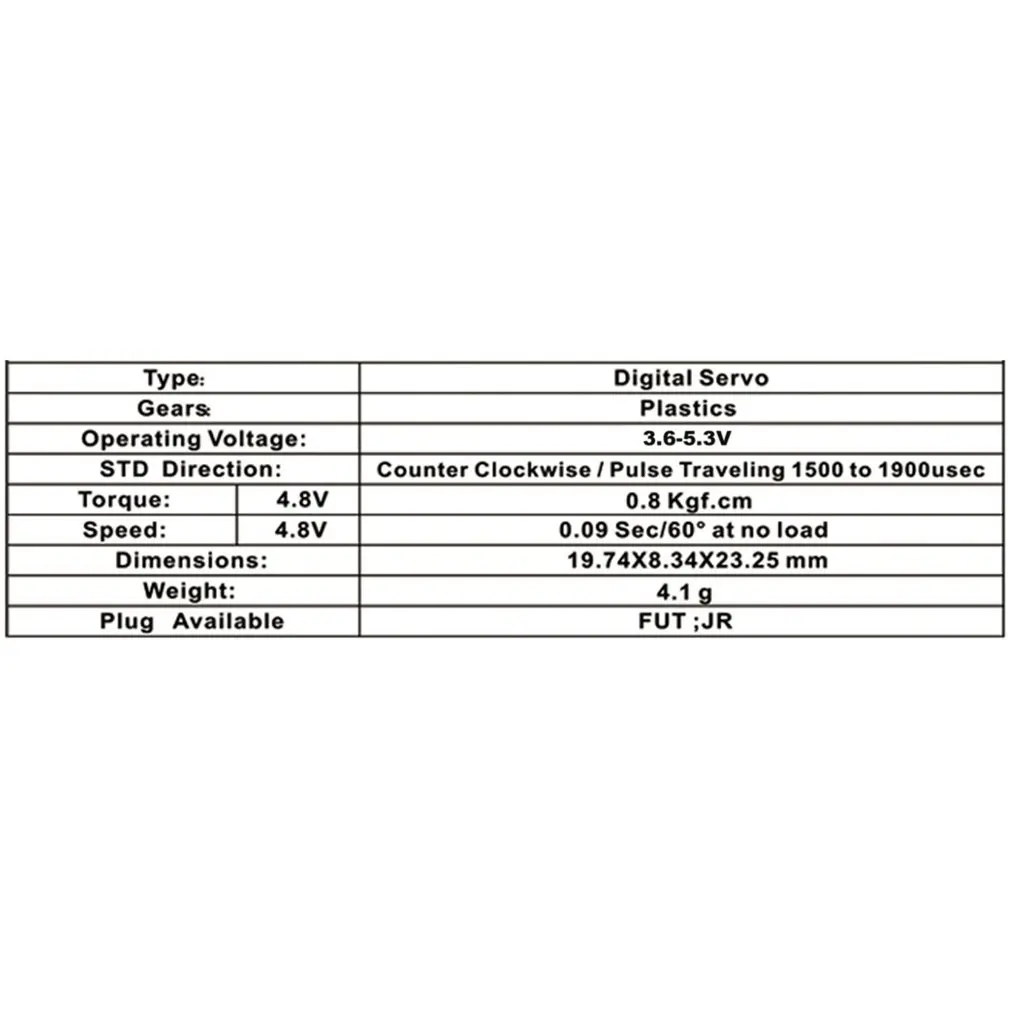 4 шт./лот EMAX ES9051 ES9251 3 г/2 5 г цифровой сервопривод Пластик Шестерни 8 V 0 кг Крутящий