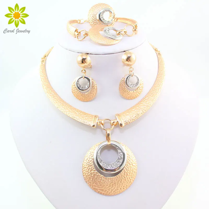 Лидер продаж винтажный комплект с прозрачной цепочкой и ожерельем золотого