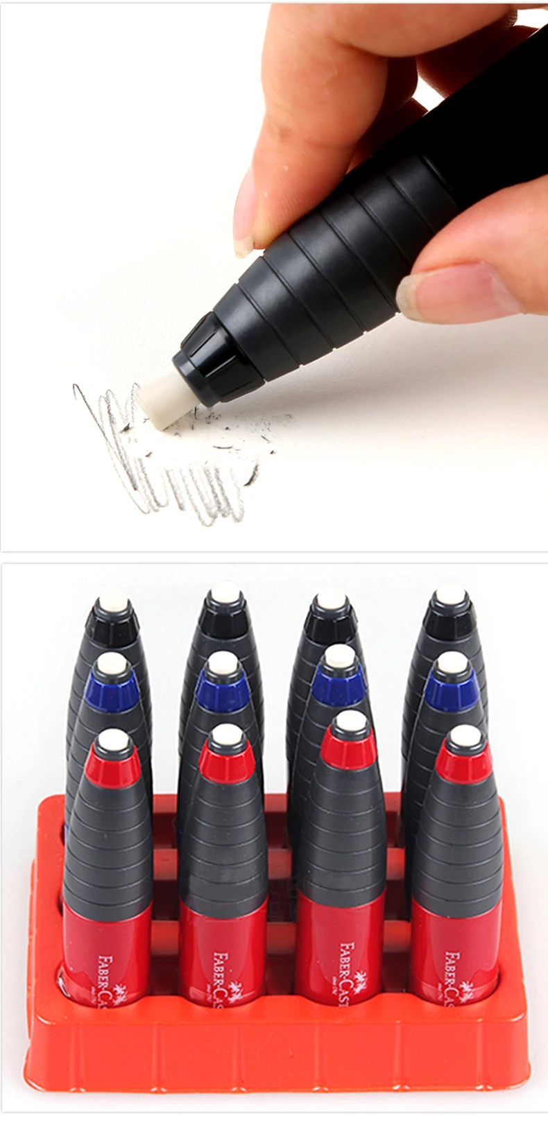 1 шт., Faber-Castell, Кастель, вращающийся, с одним отверстием, ластик, резина и точилка для карандашей, школьные канцелярские товары, школьные товары для рукоделия