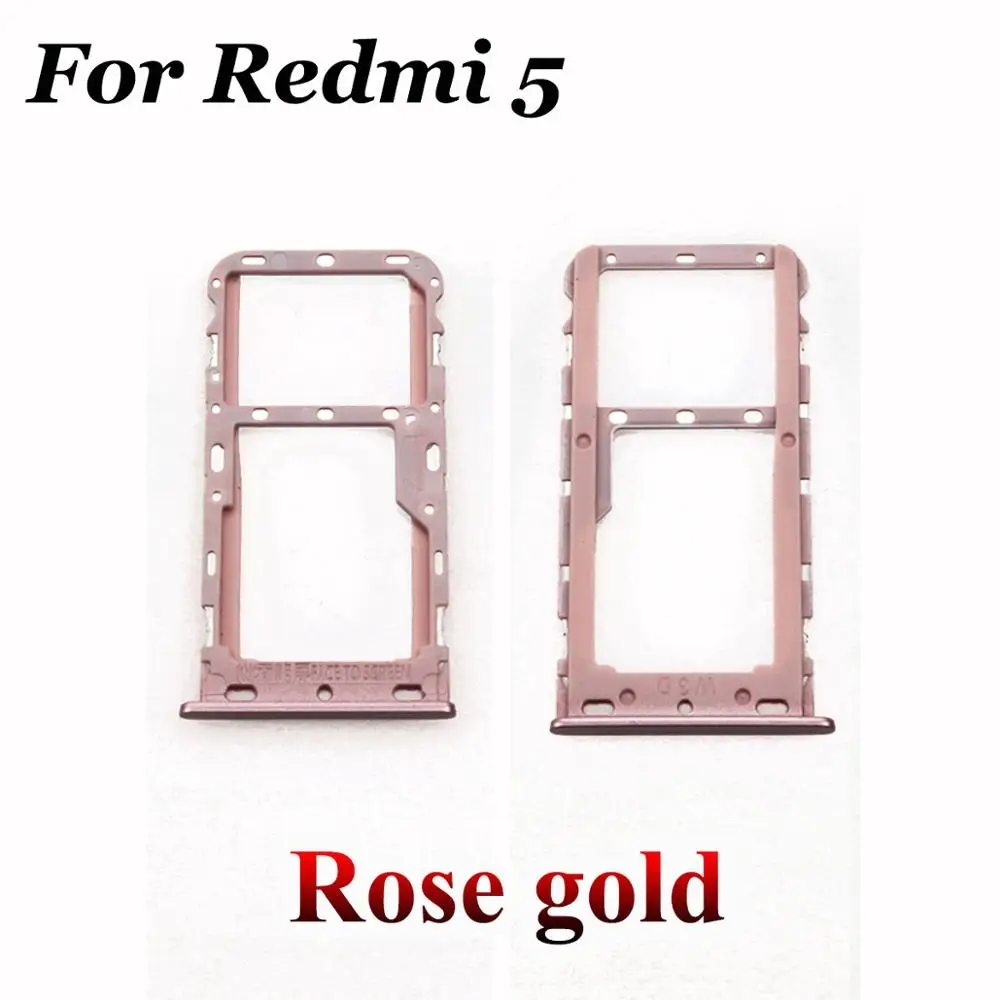 Юйси для Xiaomi Redmi 5 sim-карта лоток SIM держатель для карт адаптер для Xiaomi Redmi note 5 note5 слот для sim-карт Miscro SD TF лоток для карт - Цвет: 5-Rose gold
