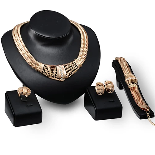 Горячих женщин Свадьба Подарок Чистая Толщиной Choker Ожерелье Браслет Кольцо