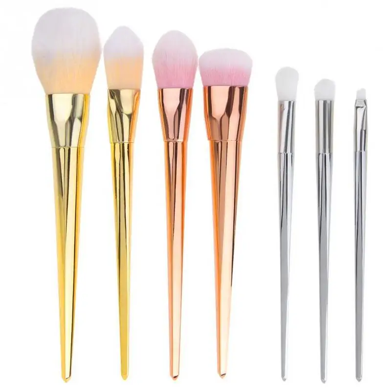 2018 Новый 7 шт. Косметическая Кисти Набор Пудра Тени для век кисть губ инструмент