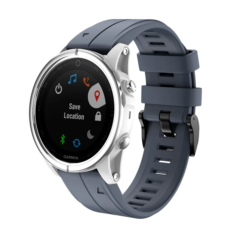 Navy Blue 20 мм силиконовый ремешок для часов браслет на петле для Garmin Fenix 5s Fenix 5s Plus HSJ-19 - Цвет: Navy Blue