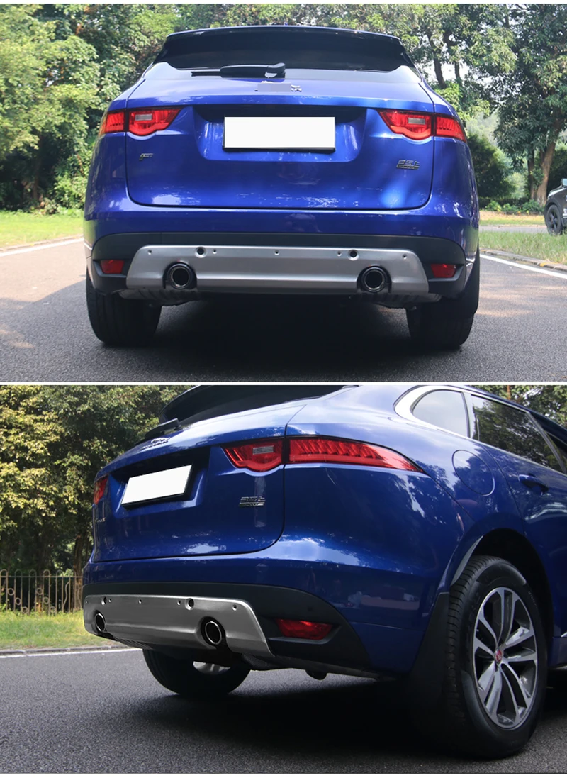 2 шт. автомобильный Стайлинг для Jaguar F-PACE 2,0 t Общая версия- передний и задний нержавеющий бампер противоскользящая защитная накладка