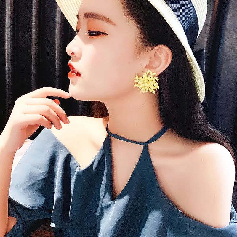 Большие белые эффектные шикарные Кристальные серьги-гвоздики для женщин 2019