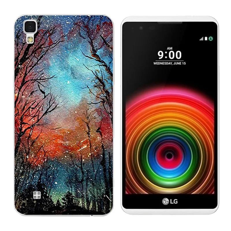 Мягкие чехлы из ТПУ для LG X power K210 K220 LS755 со смайликом и принтом на заднюю панель Power