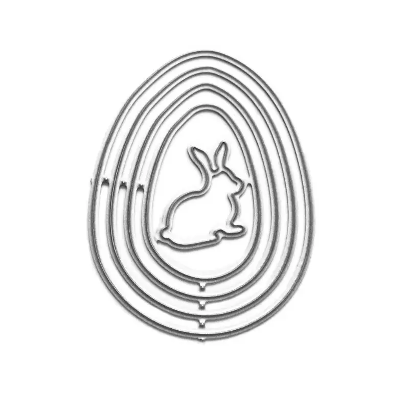 Egg Rabbit Metal Cutting Dies Stencil DIY Scrapbooking Album Stamp Paper Card Embossing Crafts Decor 40x52mm | Дом и сад