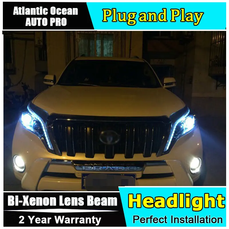 2014-2017 Ксеноновые светильник ры для toyota prado автомобильный Стайлинг биксеноновые