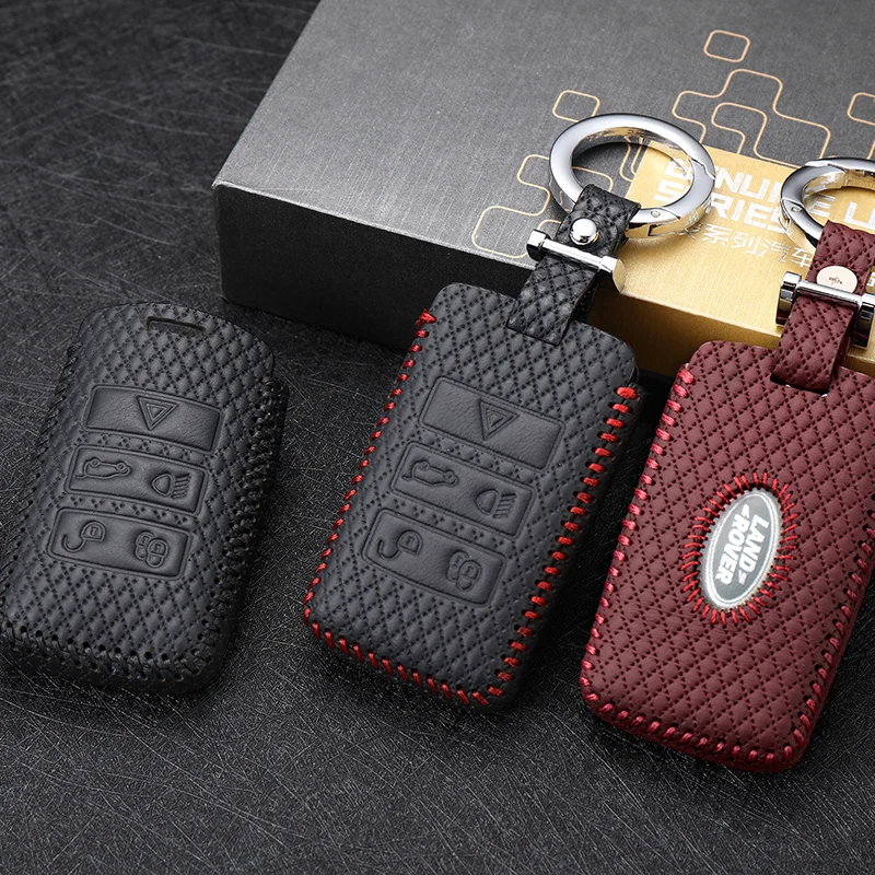 luckeasy car key cover for LAND ROVER Range Rover Velar 2018 discover 5 Case Remote Keys Shell leather key4y | Автомобили и