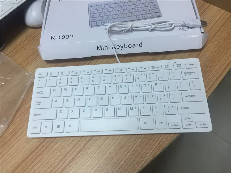 Ультра тонкая портативная мини-клавиатура с 78 клавишами, проводная USB, мини-клавиатура для ПК, компьютера, ноутбука, iMac, Macbook, Windows XP/7/8