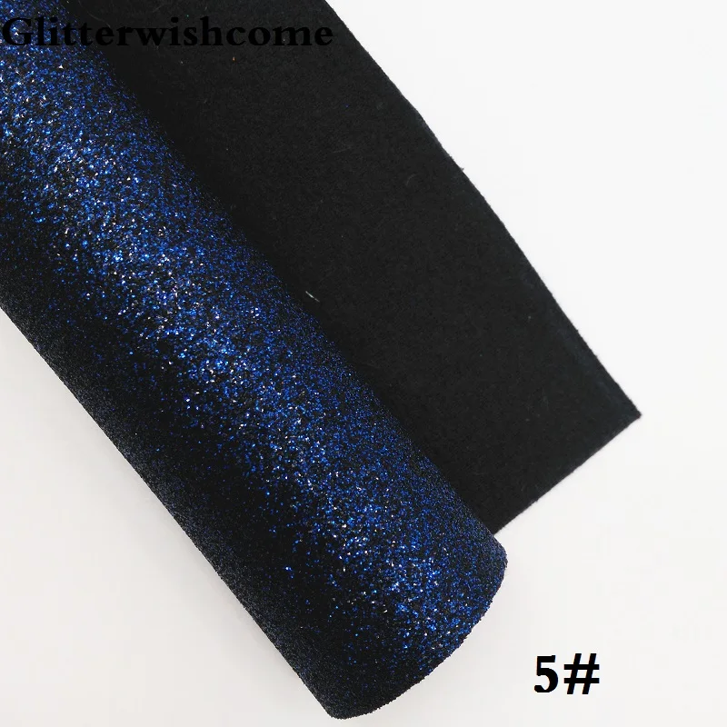5 Glitterwishcome 21X29 см A4 Размеры виниловые обои для банты тонких блестящая кожаная ткань винил для банты, GM238A - Цвет: 5