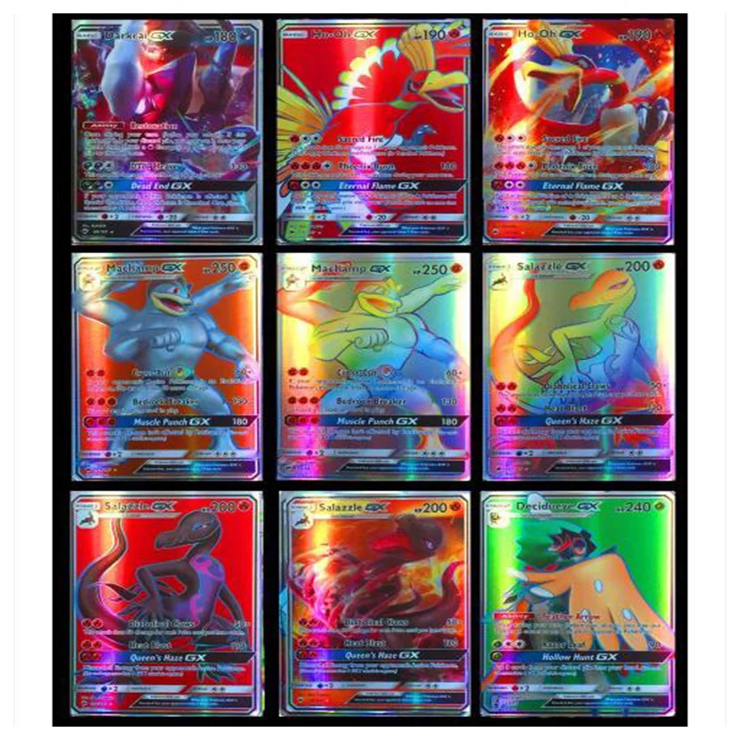 100 шт GX MEGA Pokett игровая карточная торговая карточная игра коллекция для детей мультяшная игра Развивающие игрушки для детей