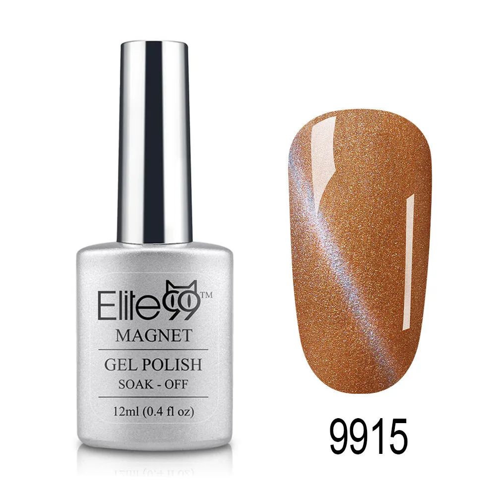 9915 Elite99 12ml Cat Eye Gel Nail Polish Soak Off Magnetic UV Gel Varnish Nail Art Manicure Gel Semi Permanent 3D Effect Gel Lacquer - Цвет: 9915