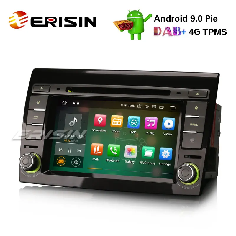 Erisin ES7971F " Android 9,0 автомобильный стерео gps Wifi SAT NAV DAB+ 4G DVR Canbus BT OBD для FIAT BRAVO