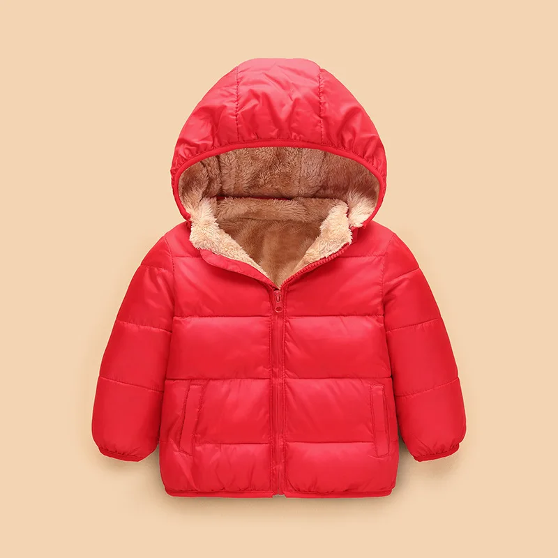 2018 New Kids Winter Jacket Thick Velvet Girls Boys Coat Warm Children's Jackets Cotton Clothing Padded Kid Parkas | Мать и ребенок