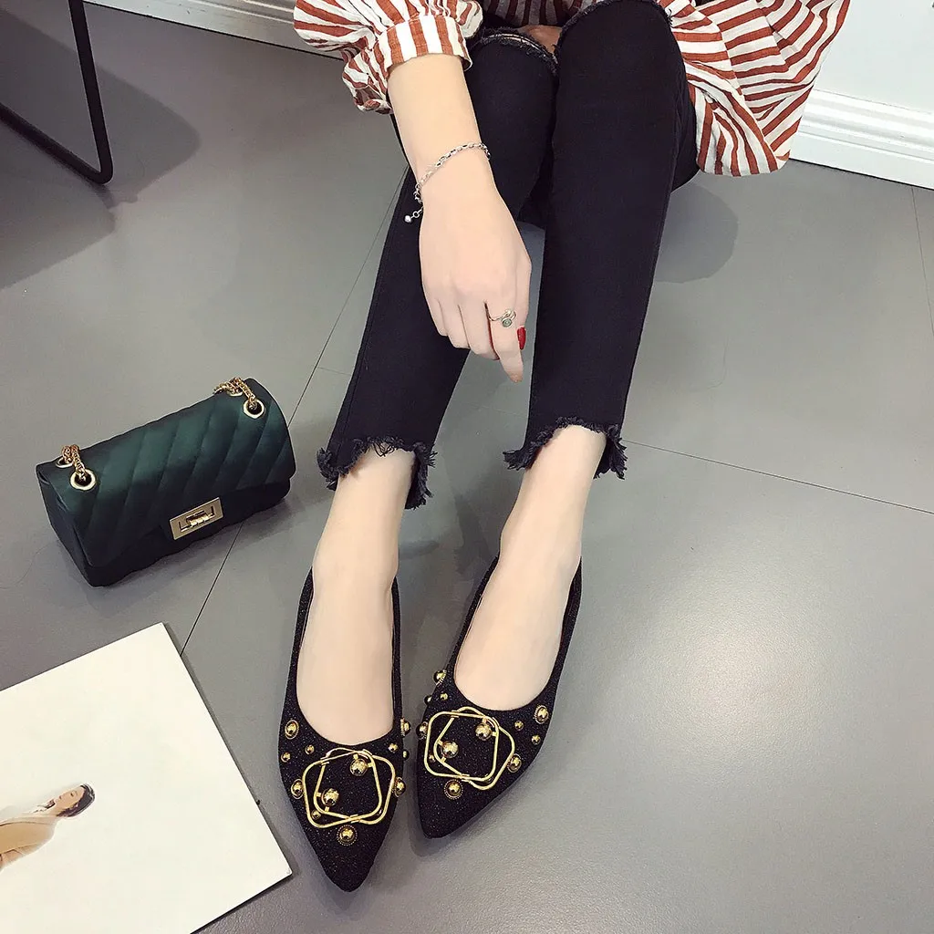 SAGACE/женская обувь на плоской подошве без застежки элегантная повседневная