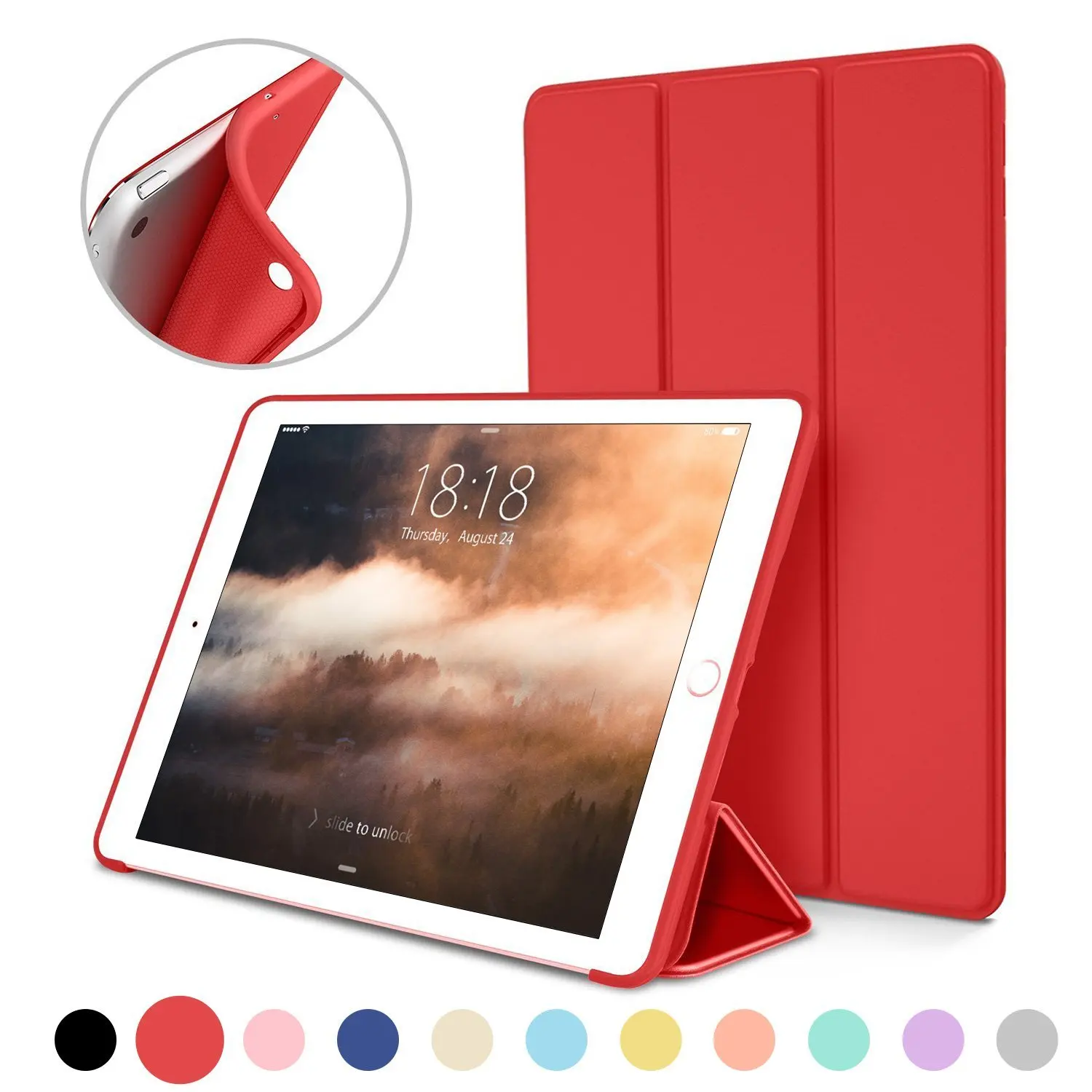 Для iPad Mini 1 2 3 Чехол, гибкий мягкий задний ТПУ силиконовый чехол из искусственной кожи передний смарт-чехол для Apple iPad Mini 1/Mini 2/Mini 3